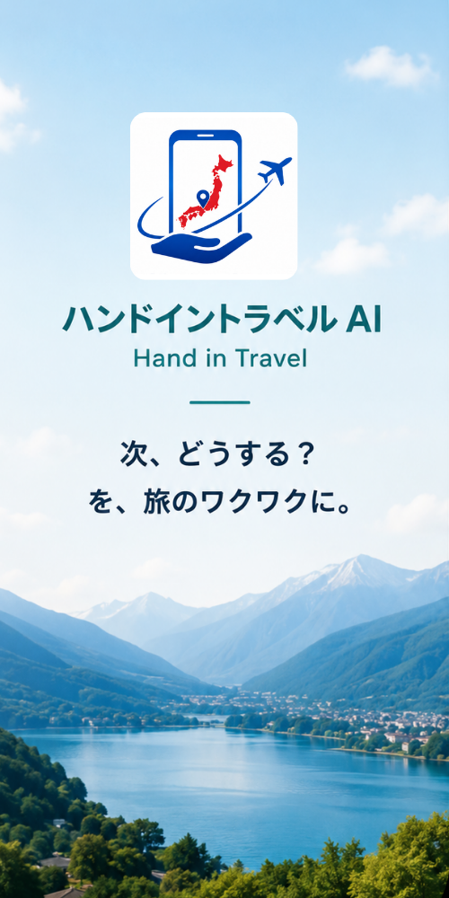 Hand in Travelアプリの起動画面